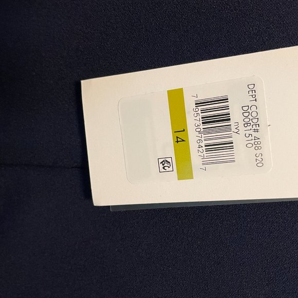 Navy DNKY short dress with ruffled cap sleeves - Picture 3 of 5